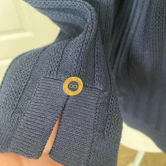 St. John Sport Marie Grey Boat Neck Knit Top - Picture 4 of 7